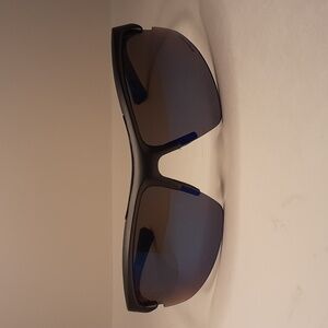 Rawlings Men Sunglasses Mirrored Blue Lens Black Frame New